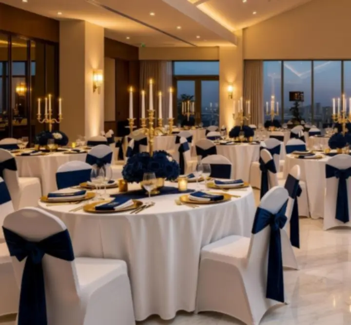Elegancka sala eventowa przygotowana na wieczór tematyczny
