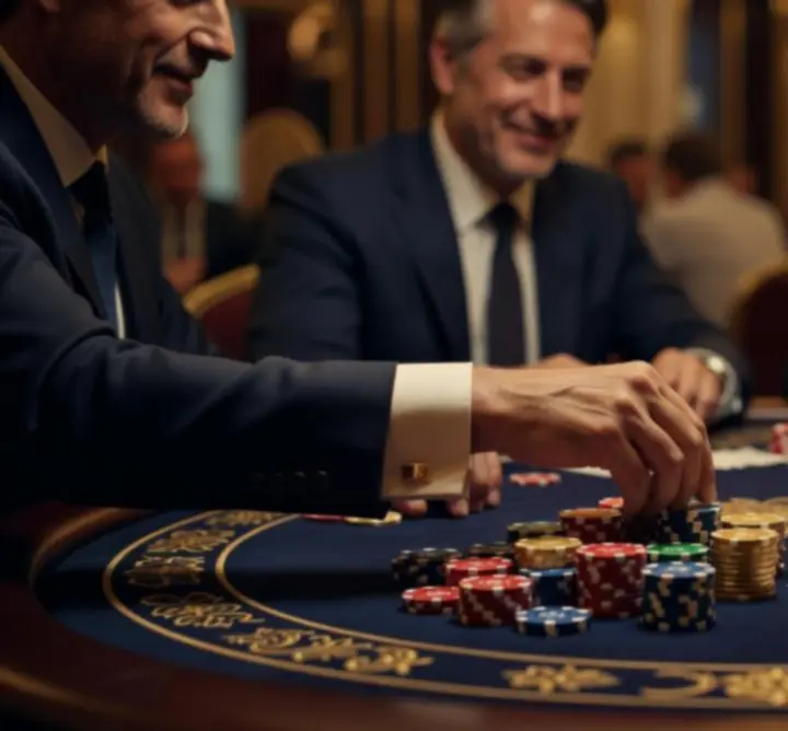 Stół do rekreacyjnego wieczoru pokerowego podczas wydarzenia firmowego